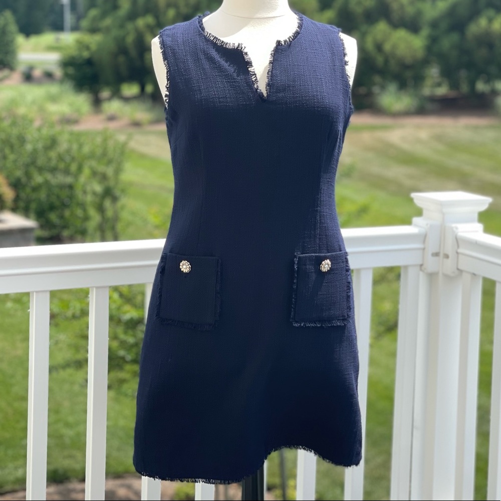 Karl Lagerfeld Navy Blue Sleeveless Dress